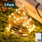Battery Operated 100 LED Twinkle Lights with Remote — Flexible Copper Wire